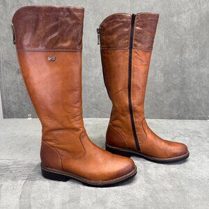 Remonte Tall Brown Leather Riding Boots EU 41 US 10 Lined R6581